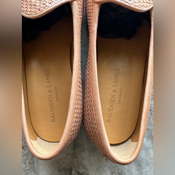 Baudoin & Lange Natural Soft Sagan Woven Leather Loafer 40 7 Belgian Classic Tan - Picture 7 of 10